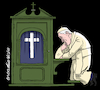 Cartoon: Mea culpa. (small) by Cartoonarcadio tagged catholic,church,vatican,pope,francis