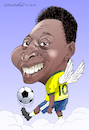 Cartoon: O rei Pele (small) by Cartoonarcadio tagged pele,football,sports,brasil