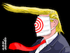 Cartoon: Pandemic target. (small) by Cartoonarcadio tagged trump coronavirus healthusa pandemic