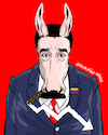 Cartoon: Political donkey. (small) by Cartoonarcadio tagged dictatorships socialism extremism