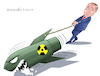 Cartoon: Putin walking with his nuclear d (small) by Cartoonarcadio tagged putin,world,europe,nuclear,power,weapons