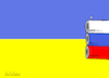 Cartoon: Russia stalks Ukraine (small) by Cartoonarcadio tagged ukraine russia europe conflict