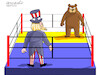 Cartoon: Russia vrs. USA (small) by Cartoonarcadio tagged ukraine russia usa europe conlict soldiers