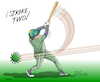 Cartoon: Strike two. (small) by Cartoonarcadio tagged covid,coronavirus,health,vaccine