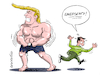 Cartoon: The emergency is Trump himself. (small) by Cartoonarcadio tagged trump immigrants wall usa us president