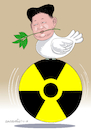 Cartoon: The peace of Kim Jong-Un. (small) by Cartoonarcadio tagged asia,kim,jong,un,north,korea,south