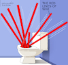 Cartoon: The red lines of the war. (small) by Cartoonarcadio tagged wars red lines putin nato