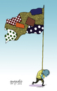 Cartoon: The world flag. (small) by Cartoonarcadio tagged world,flag,economy,poverty,unemployment,crisis