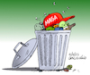 Cartoon: Throwing the MAGA hat in the tra (small) by Cartoonarcadio tagged trump,maga,economy,trade,war