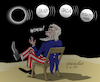 Cartoon: Times of darkness. (small) by Cartoonarcadio tagged eclispe,uncle,sam,iran,gaza,ukraine,russia