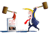 Cartoon: Trump vs. Book. (small) by Cartoonarcadio tagged trump book michael wolf white house