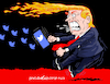 Cartoon: Twitter with fire and fury. (small) by Cartoonarcadio tagged trump twitter iran us president