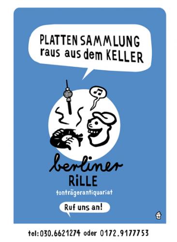 Cartoon: Berliner Rille (medium) by udoschoebel tagged udo,schöbel,postcard,berlin,berliner,rille,
