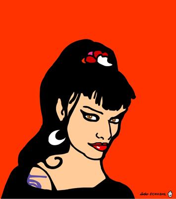 Cartoon: Nina Hagen (medium) by udoschoebel tagged nina,hagen,portrait,udo,schöbel,udoschoebel