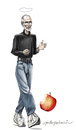 Cartoon: steve jobs (small) by oktaybingöl tagged steve,jobs,apple,oktay,bingol