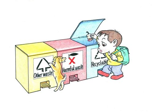 Cartoon: Smart dog (medium) by Lv Guo-hong tagged sanitation