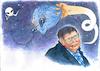 Cartoon: Hawking said (small) by Lv Guo-hong tagged hawking,warning,aliens