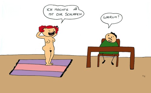 Cartoon: Das große Warum (medium) by Any tagged frauen,männer,beziehung
