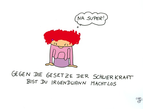 Cartoon: Die Gesetze der Schwerkraft (medium) by Any tagged frauen,aussehen,figur