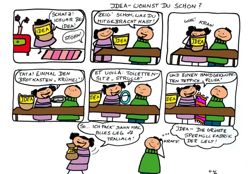 Cartoon: IKEA (medium) by Any tagged frauen,shoppen,krimskrams