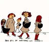 Cartoon: Individualismus (small) by Any tagged klamotten,frauen,lifestyle,gesellschaft