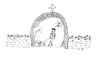 Cartoon: Interessenskonflikt (small) by Any tagged friedhof,tiere,knochen,trauer