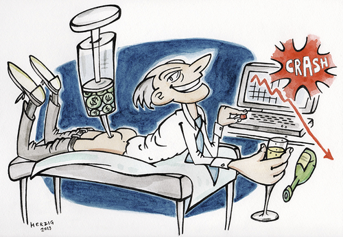 Cartoon: Frischzellenkur (medium) by toonwolf tagged business,economy,crash,champagne,crisis