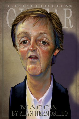 Cartoon: Paul McCartney (medium) by Alan HI tagged macca,mccartney