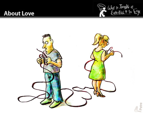 Cartoon: About Love (medium) by PETRE tagged love,couples,life