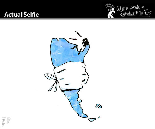 Cartoon: Actual Selfie (medium) by PETRE tagged selfie,argentina,quarantine,covid19