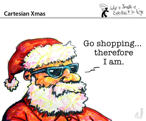 Cartoon: Cartesian Xmas (medium) by PETRE tagged christmas,santaclaus