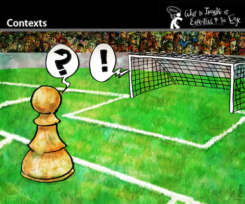 Cartoon: Contexts (medium) by PETRE tagged context,field,futbol,chess
