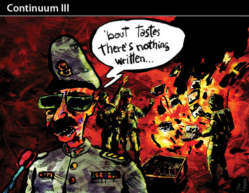 Cartoon: Continuum III (medium) by PETRE tagged speech,of,freedom,liberty,censorship,dictatorship