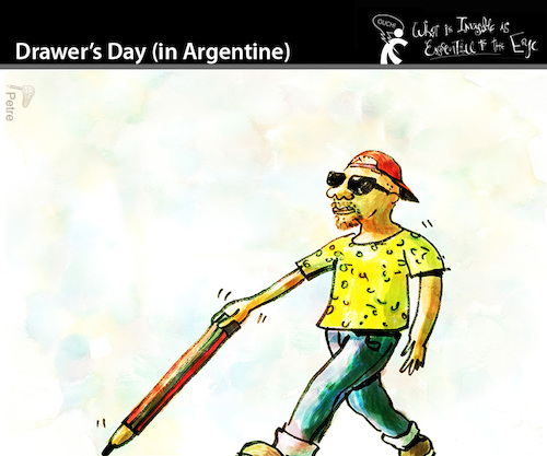 Cartoon: Drawers Day - In Argentine (medium) by PETRE tagged drawing,cartoon