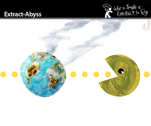 Cartoon: Extract-Abyss (medium) by PETRE tagged amazon,fires,pacman