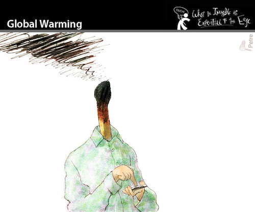 Cartoon: Global Warming (medium) by PETRE tagged social,network,twitter,facebook,nets