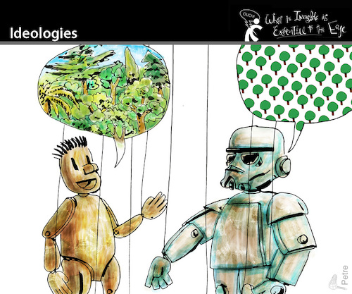 Cartoon: Ideologies (medium) by PETRE tagged politics,ideology