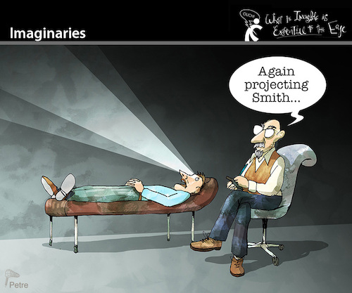 Cartoon: Imaginaries (medium) by PETRE tagged psychoanalysis,psychoanalyse,freud,projection