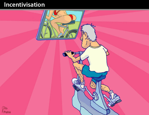 Cartoon: Incentivisation (medium) by PETRE tagged bike,women,men