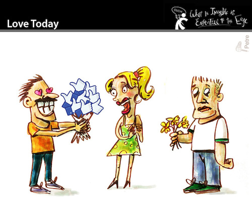Cartoon: Love Today (medium) by PETRE tagged facebook,nets,internet,relations
