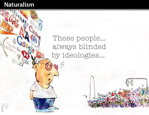Cartoon: Naturalism (medium) by PETRE tagged ideologies,people,thoughts