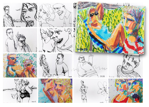 Cartoon: November sketches (medium) by PETRE tagged drawings,colour,sketches,people