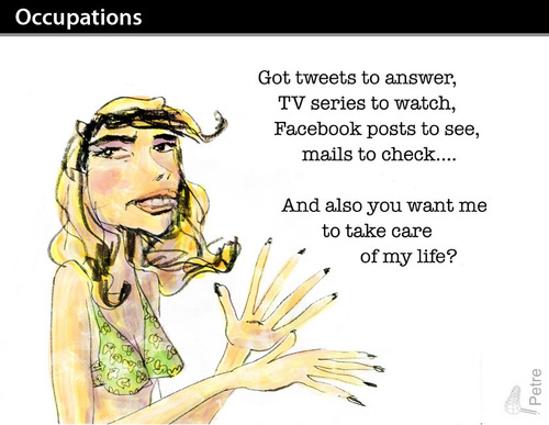 Cartoon: Occupations (medium) by PETRE tagged tweeter,series,tv,facebook