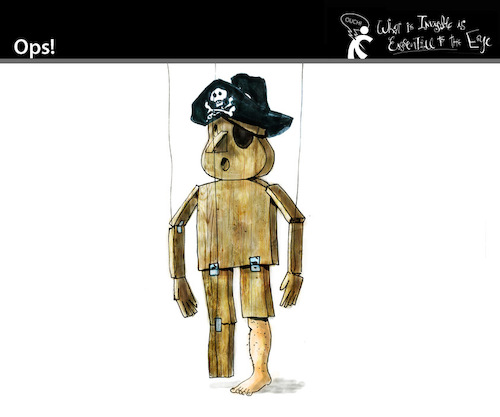 Cartoon: Ops! (medium) by PETRE tagged pirates,wood,leg,prosthesis