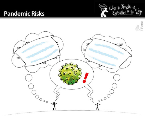 Cartoon: Pandemic Risks (medium) by PETRE tagged covid19,coronavirus,pandemic,social,problems