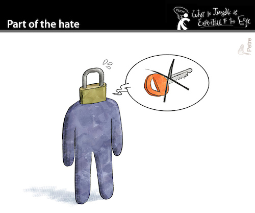 Cartoon: Part of the Hate (medium) by PETRE tagged hate,hass,odio