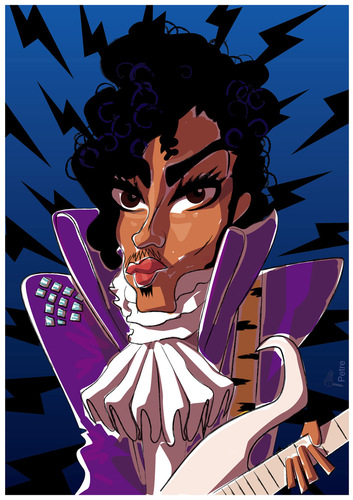 prince musician cartoon