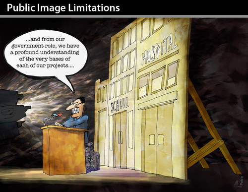 Cartoon: Public Image Limitations (medium) by PETRE tagged finances,governors,politics