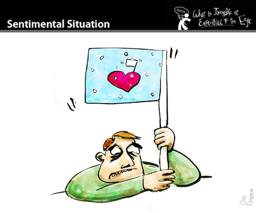 Cartoon: Sentimental Situation (medium) by PETRE tagged love,liebe,feelings,gefühle