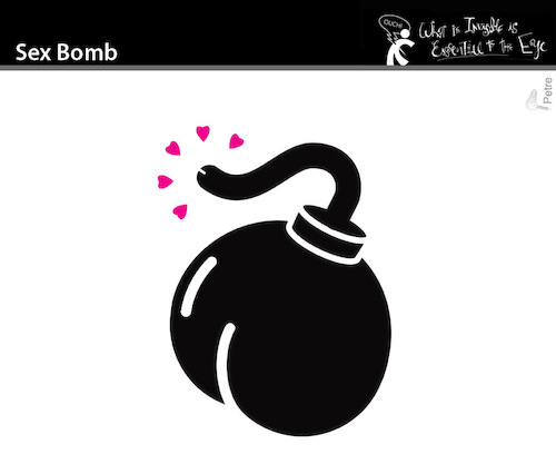 Cartoon: Sex Bomb (medium) by PETRE tagged bomb,lust,wish,erotic